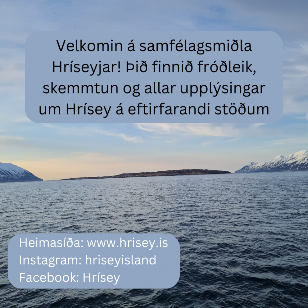 Hrísey á samfélagsmiðlum
