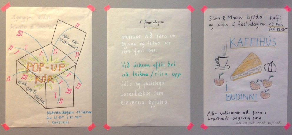 Listamenn í Gamla skóla auglýsa.