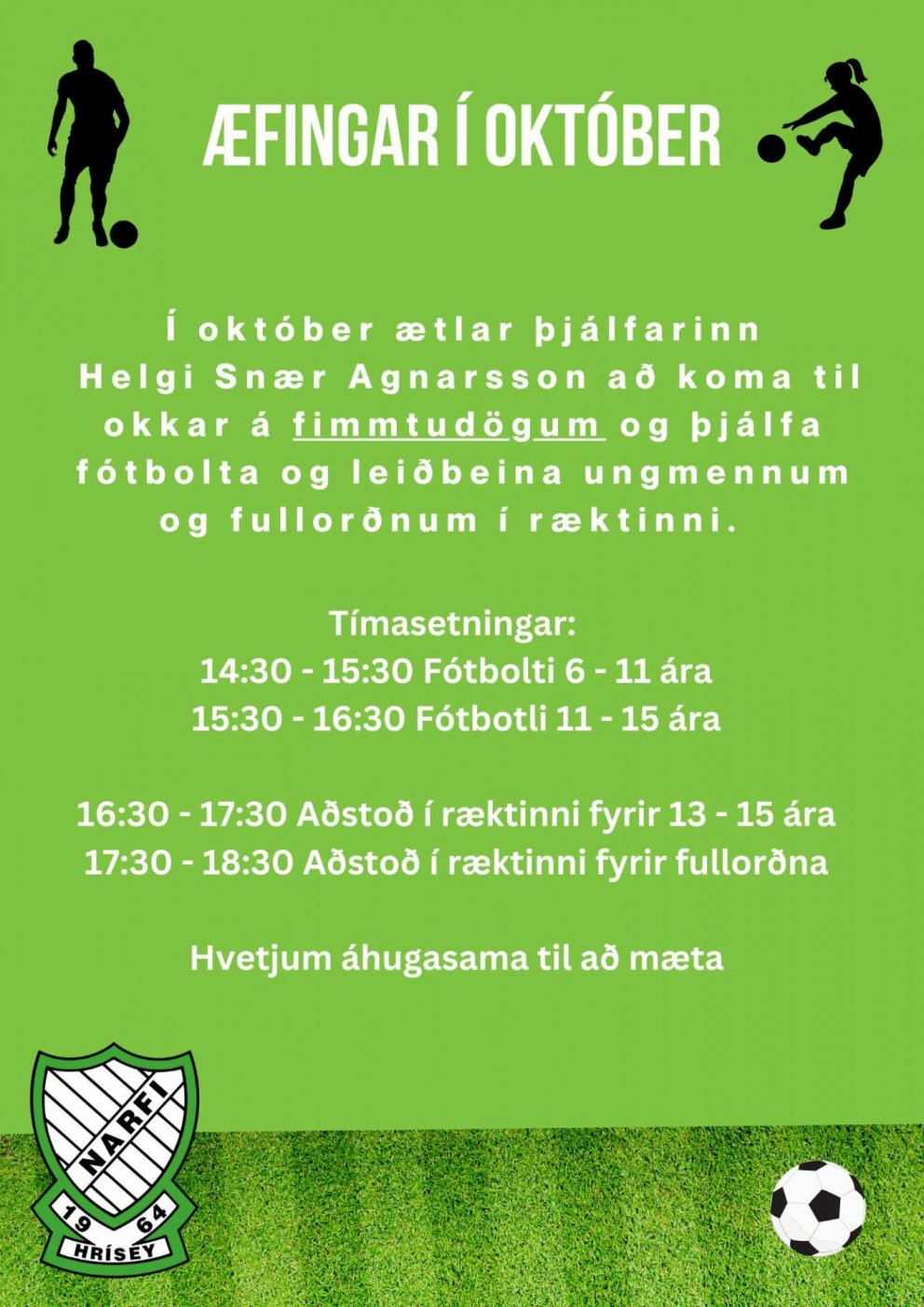 Æfingar í boði Narfa