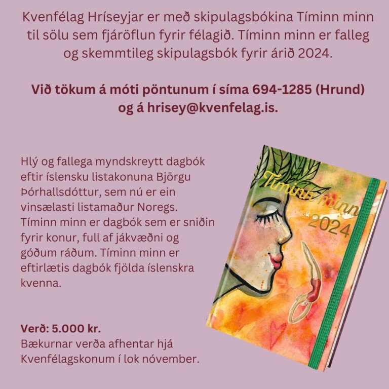 Kvenfélag Hríseyjar í fjáröflun