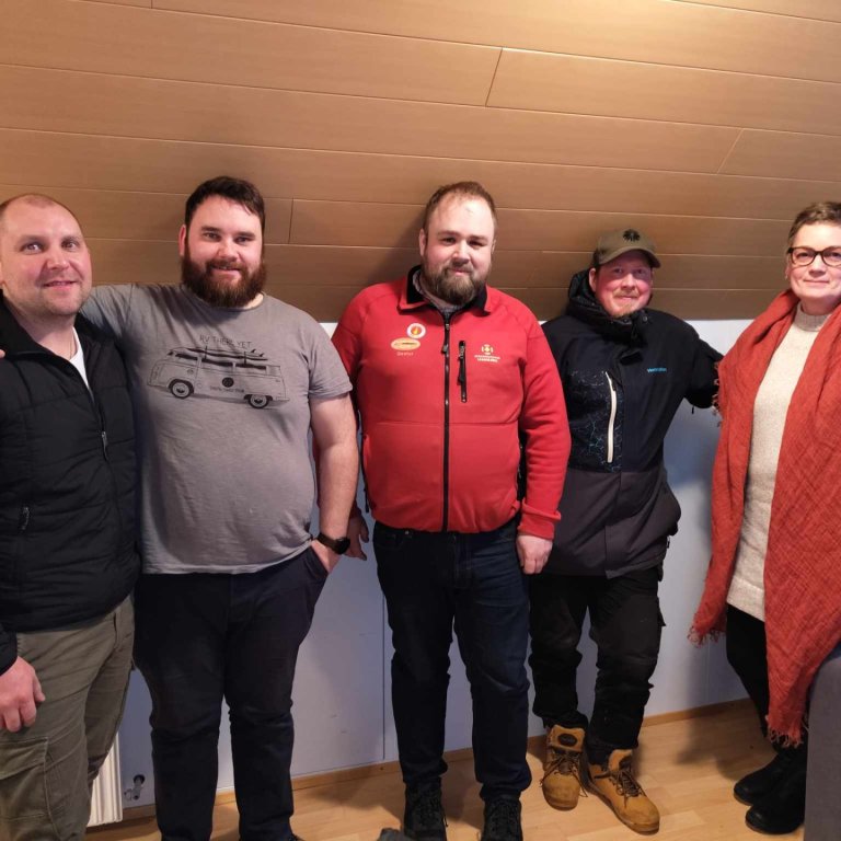 Stjórn Björgunarsveitar Hríseyjar.
Guðmundur, Narfi Freyr, Gestur Leó, Óðinn Þór og Linda María.
