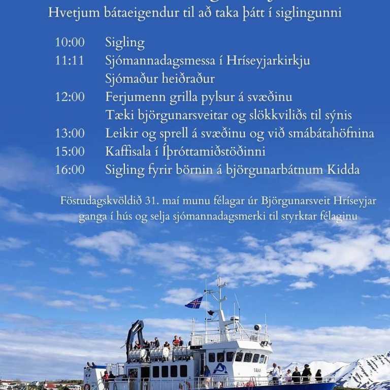 Sjómannadagsdagskráin í Hrísey 2024