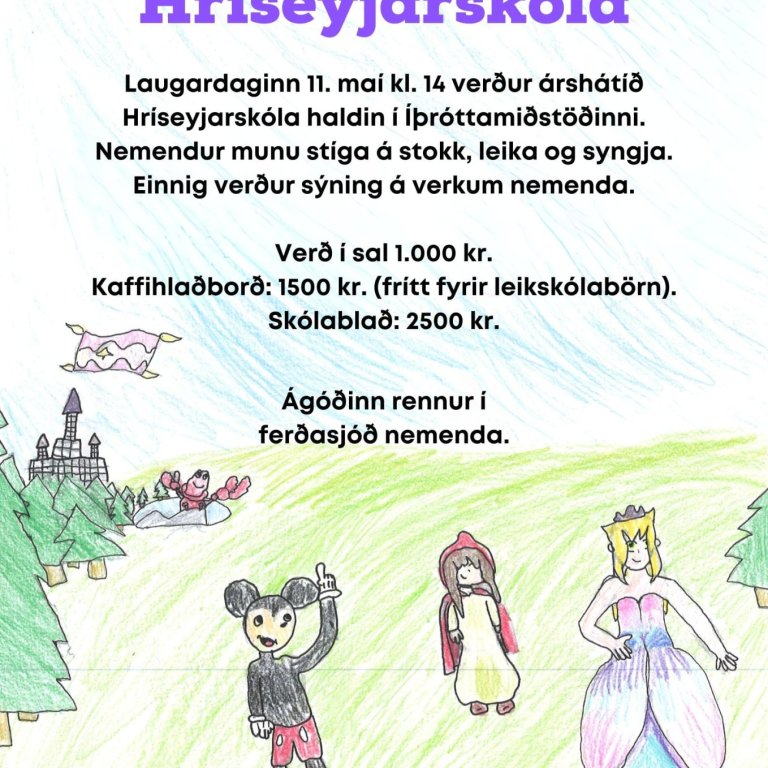 Árshátíð Hríseyjarskóla verður haldin á laugardaginn