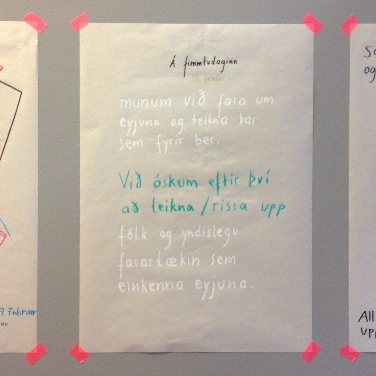 Listamenn í Gamla skóla auglýsa.